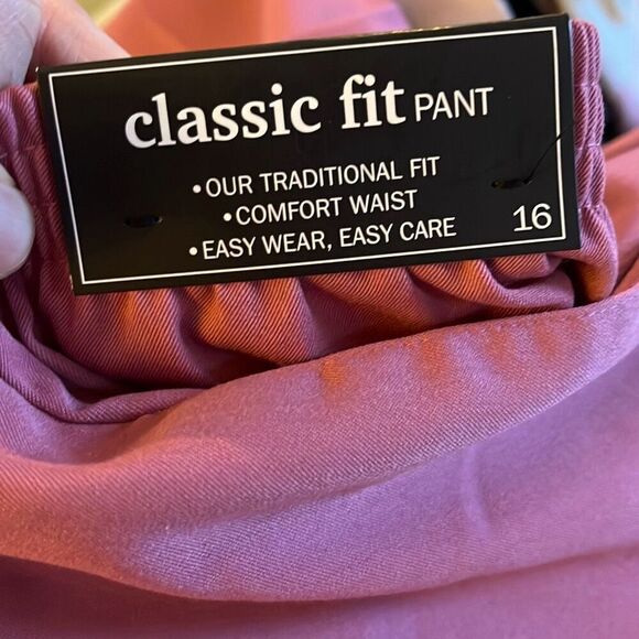 Alfred Dunner size 16 NWT pink slacks with elastic waist -‎ 2797 - Picture 5 of 5